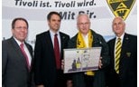 Ministerpräsident Rüttgers auf Stippvisite am neuen Tivoli