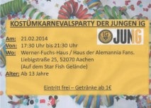 Kostümkarnevalsparty der Jungen IG