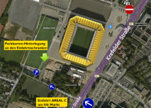 Geänderte Parkhauszufahrt am Samstag