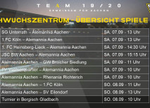 Übersicht Nachwuchsspiele KW 36