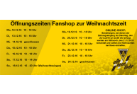 Shop: Öffnungszeiten in der Vorweihnachtszeit 