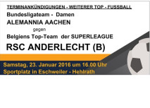 Damen testen gegen belgisches Spitzenteam