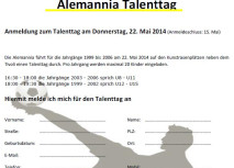 Großer Talenttag am 22. Mai