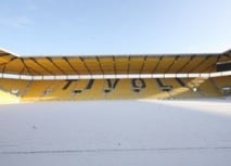Schnee schippen auf dem Tivoli