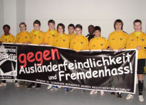 U15 beteiligt sich an Aktion gegen Rassismus
