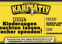 Becherspenden für den Abenteuerspielplatz am Kirschbäumchen und den Deutschen Kinderschutzbund – Ortsverband Aachen