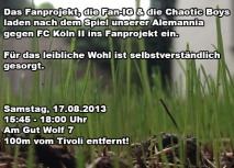 Nach dem Spiel ins Fanprojekt